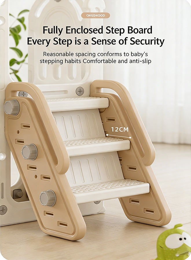 Beauenty Multi-functional Toddler swing slide set,8 in 1 Baby Outdoor indoor playground Sturdy and easy to assemble toddler Kids Slide Playset for Toddler,Indoor Outdoor Slide Toddler Playset with Storage Space and Non-Slip Steps,Gift for Boys and Girls 1-3 Years - Image 4